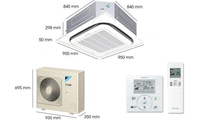 DÀN LẠNH CASSETTE ÂM TRẦN ĐA HƯỚNG THỔI SKY AIR - FCF, FCFC SERIES